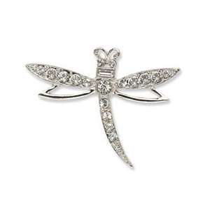  Silver tone Crystal Dragonfly Pin   JewelryWeb Jewelry