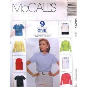  McCalls Sewing Pattern 8847 Misses Easy Fitting Tops in 
