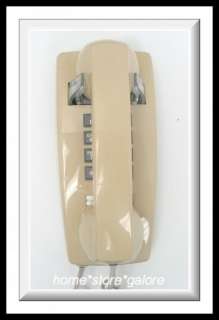 Vintage Retro BEIGE Touch Tone Push Button Wall Phone  