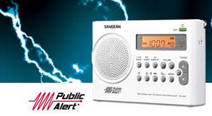 Sangean PR D9W AM/FM/Weather and Alert Digital Rechargeable Portable 