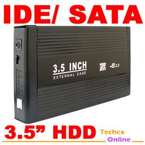 USB 3.5 IDE/SATA HDD HD Hard Disk Drive Case Enclosure  
