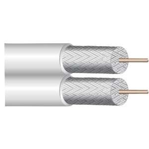  AXIS AV82221 RG6 DUAL COAXIAL CABLE, 500 FT (WHITE 