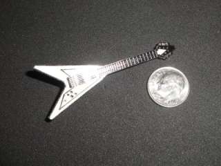   Axe Flying V Guitar Enamel Metal Hat Pin Lapel Badge Pinback Free Ship