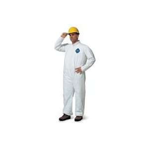 DuPont Tyvek Disposable Coverall, Elastic Cuff, White, 4XL (Pack of 25 