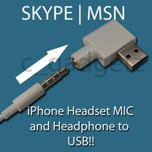 USB soundcard for iPhone headset/MIC   MSN SKYPE PS3  