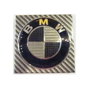   BMW Real Carbon Fiber Logo Emblem 82mm 2 pins on the back Automotive