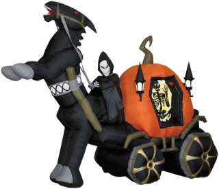 HALLOWEEN INFLATABLE Airblown Reaper Horse and Carriage  