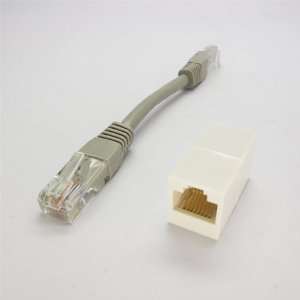   Network Inline Extension Cat5e Coupler Straight   White Electronics