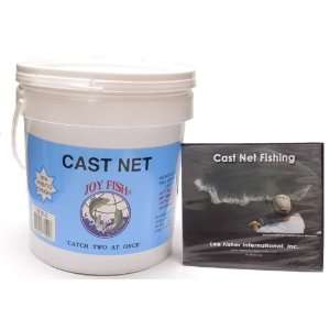  Joy Fish Professional Bait Cast Net, 3/8 Sq. Mesh, 9Ft 
