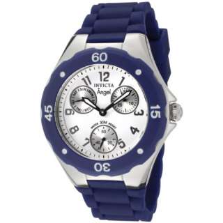 Ladies Invicta Dark Blue 3 Eye Rubber Sport Angel Watch  