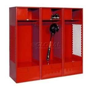  All Welded 3 Wide Gear Locker With Foot Locker Top Shelf 