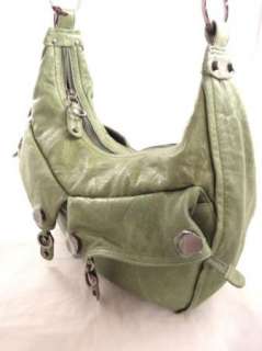   BROOKLYN Green Italian leather handbag purse bag 842952054331  