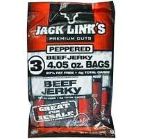 Jack Links Jacks Peppered Beef Jerky Jerkey 3 Bags  