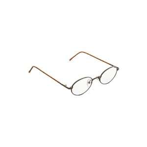  Reading Eyewear 3/4 Eye Metal Oval Frame in Antique Brown 