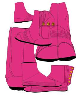 Zapatos de Japonista Ninja Tabi rosa de Kawaii (no incluidos por ahora 