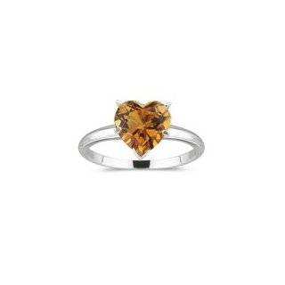 01 Cts Citrine Solitaire Ring in Platinum 3.0 Jewelry 