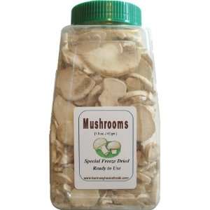 Harmony House Foods Freeze Dried Mushroom Slices (1.5 oz, Quart Size 