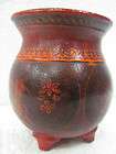 Old Wooden Painted Pot, Fine Quality,