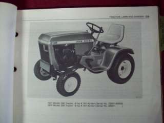 John Deere 208 Lawn and Garden Tractor Parts Catalog  