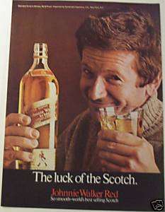1969 JOHNNY WALKER RED SCOTCH WORLDS BEST SELLING AD.  