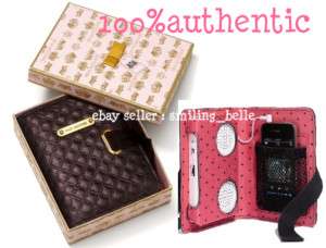 JUICY COUTURE SHIMMER LEATHER /4 IPOD SPEAKER WALLET  