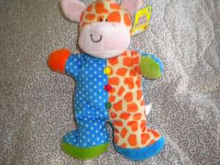   Beginnings Jiggle Brights 10 Giraffe Rattle Plush Lovey Toy NWT