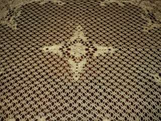 Golden Ecru Lace Table Topper or Luncheon Cloth 35Made in NC, USA 
