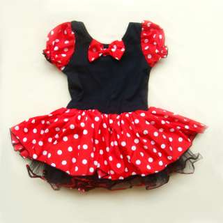 Halloween Disney Minnie Mouse Girl Kids Pary Costume Ballet Tutu Dress 