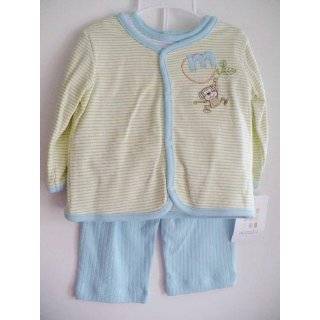 Absorba Baby Clothes Blue Monkey Outfit Long Sleeve T Shirt Top 