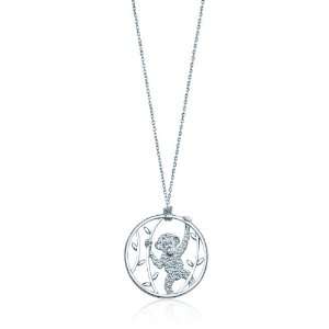 Alex Woo Chimpanzee Silver Pendant Necklace