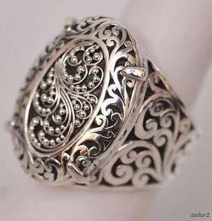New LOIS HILL Womens Large Sterling Silver Ring Sz 8  