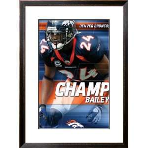  Denver Broncos   Champ Bailey Framed Poster Print, 32x44 