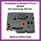 Black on Yellow Label Tape for Brother TZ621 TZ 621 PT1100 PT1120 