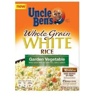 Uncle Bens Rice Whole Grain White Rice, Garden Vegetable, 4.7 oz 