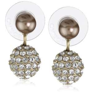  Carolee Gold Pearl Basics Simulated Pearl And Pave Drop 