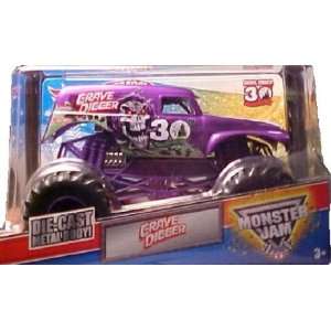  MONSTER JAM GRAVE DIGGER 30TH ANNIVERSARY ALL PURPLE 124 