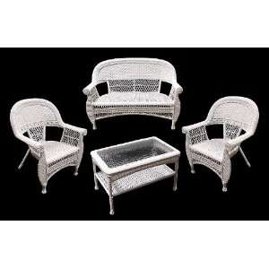   Resin Wicker Outdoor Patio Set   Table, Loveseat and Chairs Patio