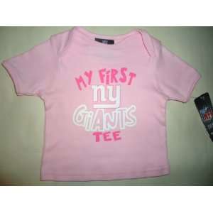 NEW YORK GIANTS INFANT/TODDLER MY FIRST NY GIANTS TEE COTTON CANDY 