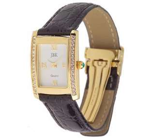 Jacqueline Kennedy Black Leather Band Watch  