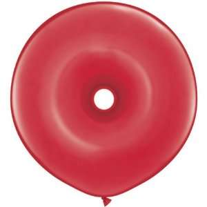  16 Geo Donut Ruby Red Balloons (50 ct) (50 per package 