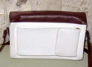 LIZ CLAIBORNE WHITE & BROWN Shoulder Handbag/Purse  