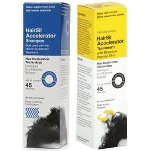 HairSil Accelerator Dynamic Duo, Shampoo And Treatment Both 4 OZ To 