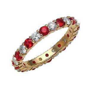  Karina B(tm) Genuine Ruby Eternity Band in 18 kt Yellow 