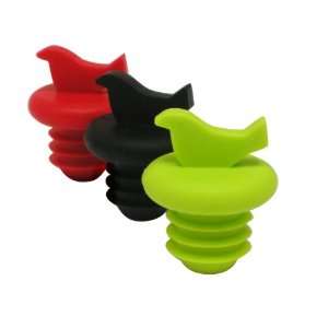  Make My Day Showbird Silicone Wine Bottle Stoppers, Set of 