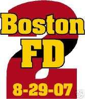 Firefighter Sticker  Boston Memorial FD2 4x4  