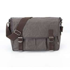    Chocolate Crushed Waxed Canvas Satchel Diaper Bag 
