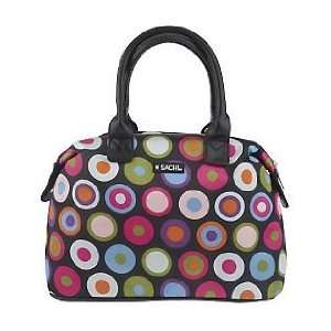 Sachi 30070 012 Multi Circle Black Insulated Lunch Tote  