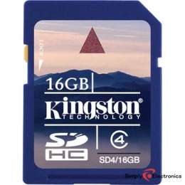 Kingston SD4/16GB 16GB SDHC Class 4 Memory Card New  