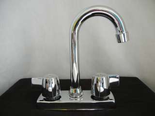   Gooseneck Sink Faucet All Metal Kitchen Bath Bar 4 Inch Center  