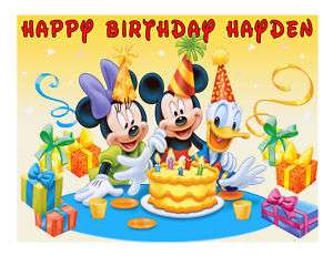 Mickey Mouse Birthday edible cake image frosting sheet  